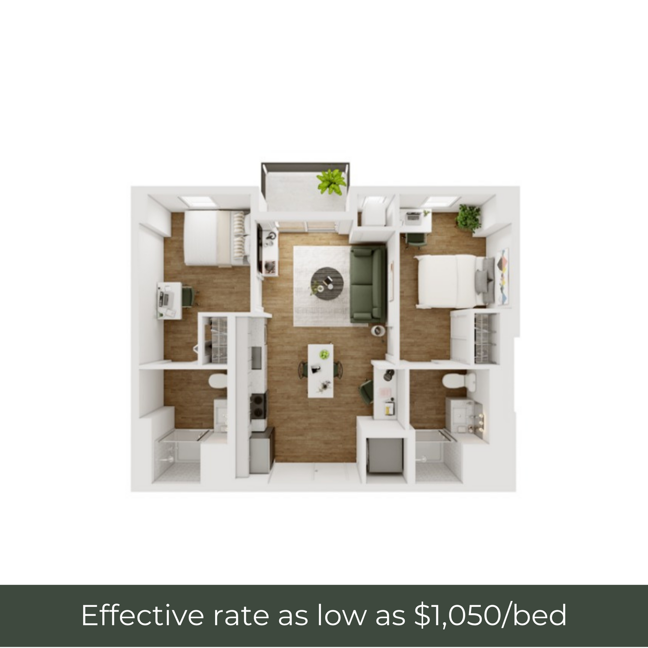 2BR/2BA - D - 5.5