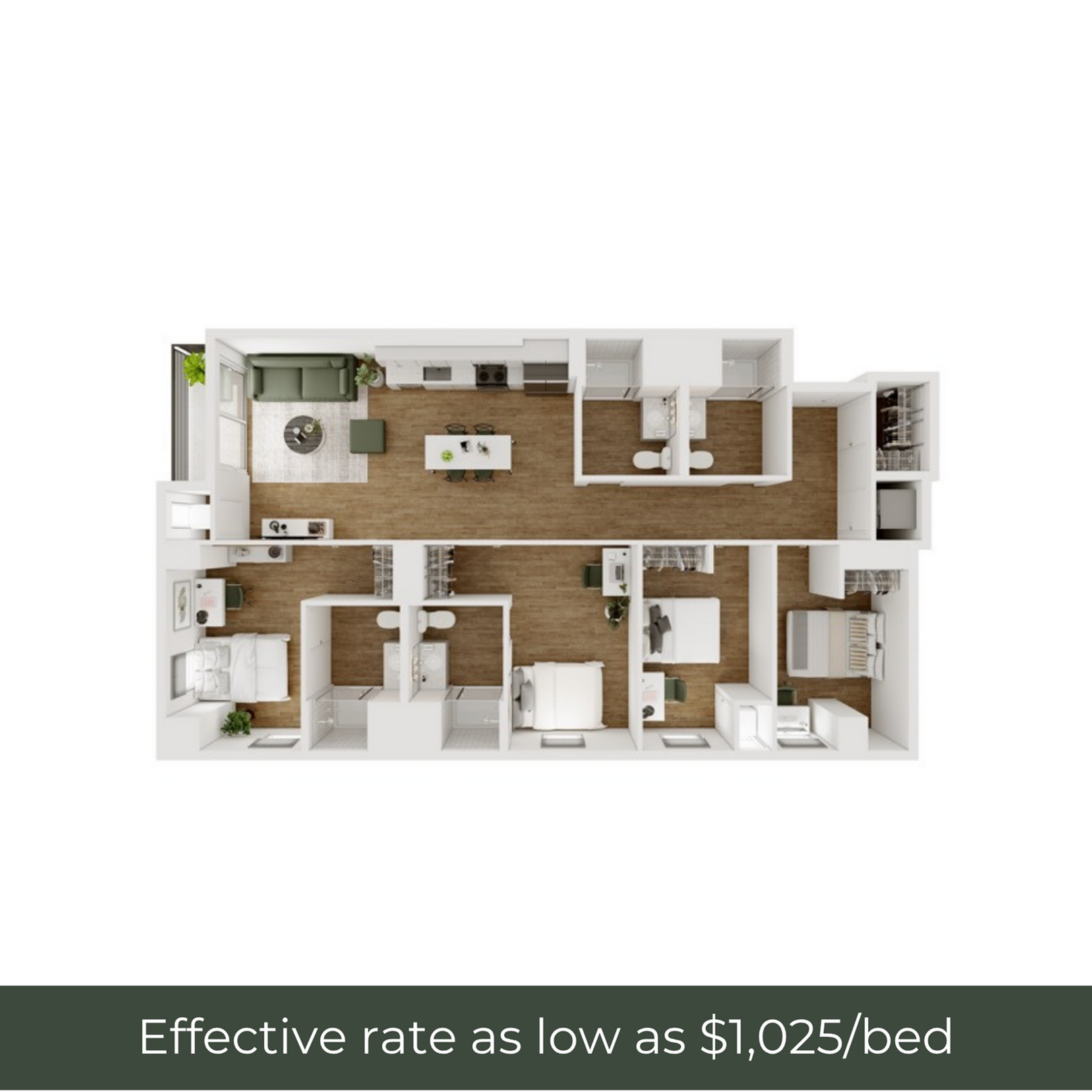 4BR/4BA - F - 1.1 Furnished