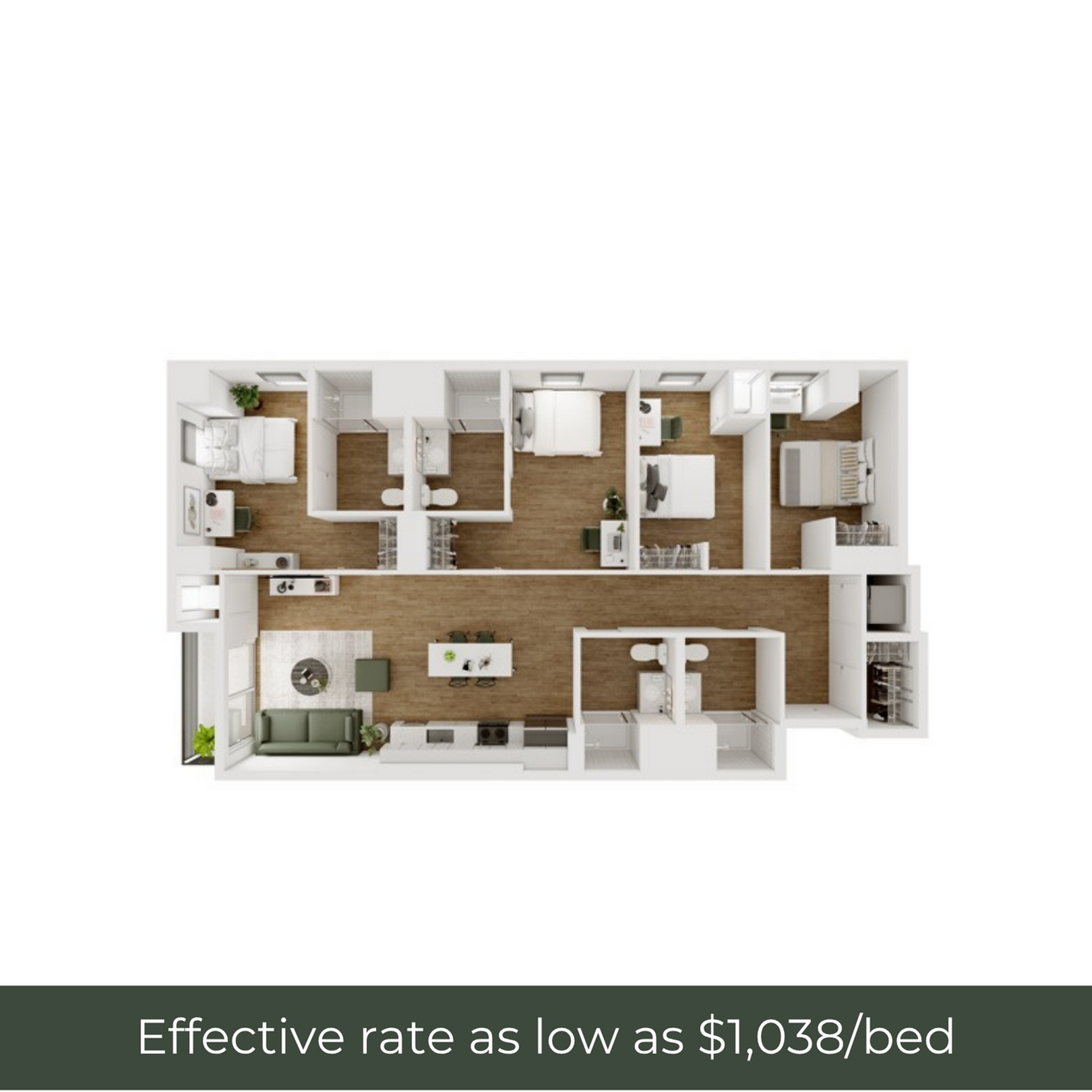 4BR/4BA - F - 1.2 Furnished