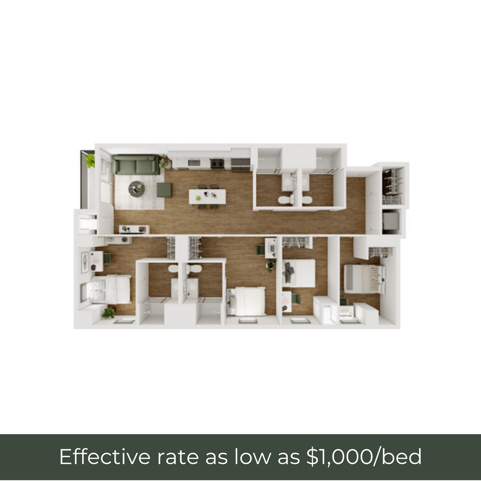 4BR/4BA - F - 1.3 Furnished