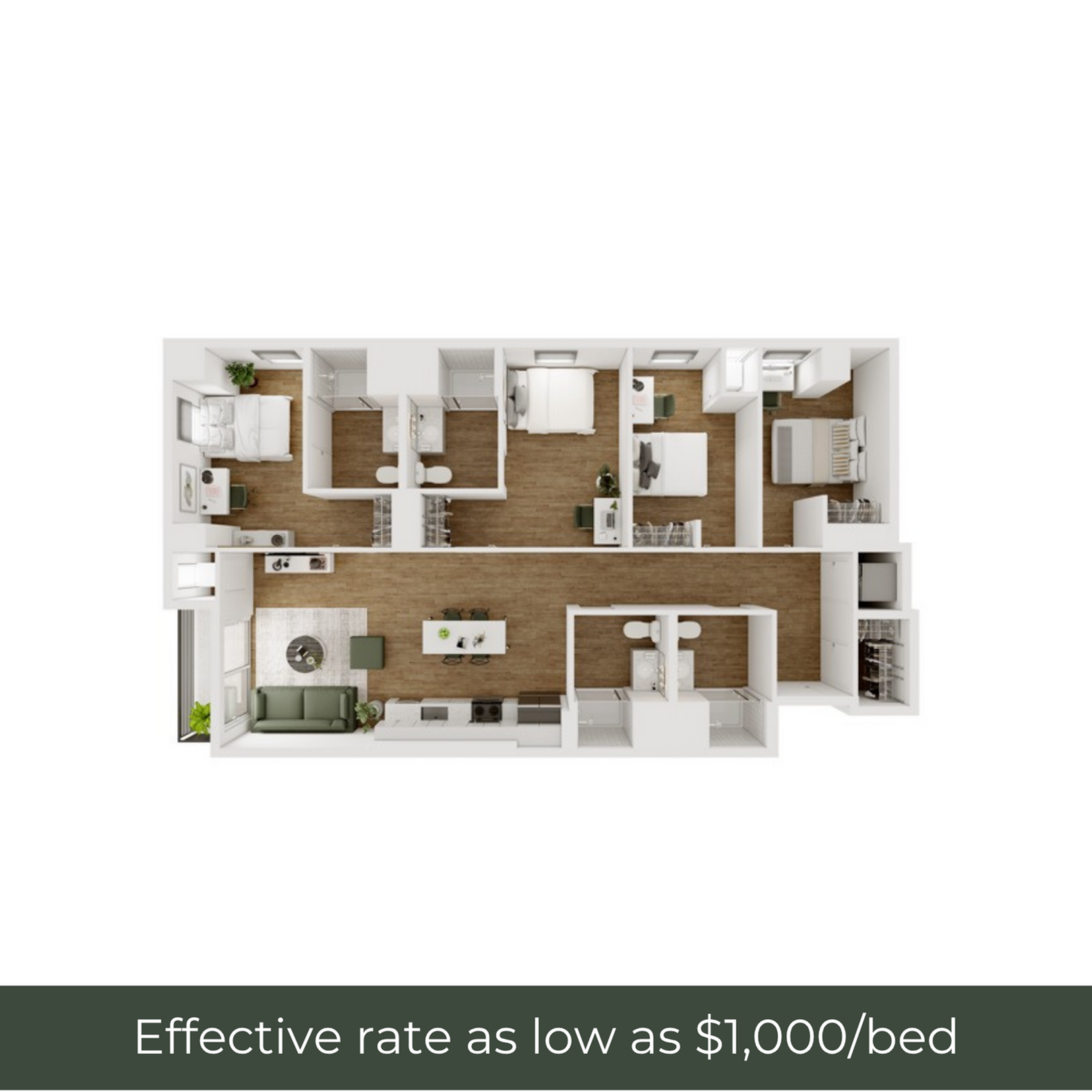 4BR/4BA - F - 1.4 Furnished