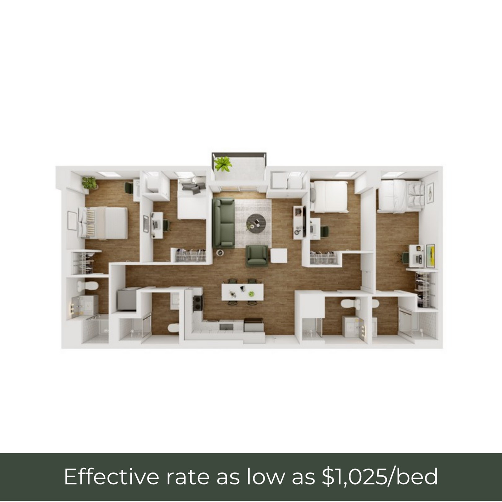 4BR/4BA - F - 3.1 Furnished