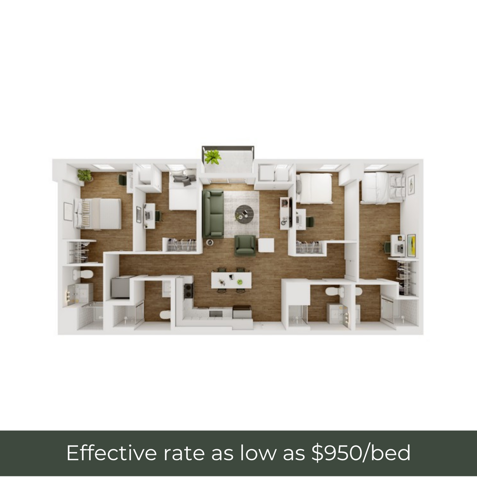 4BR/4BA - F - 3.2 Furnished