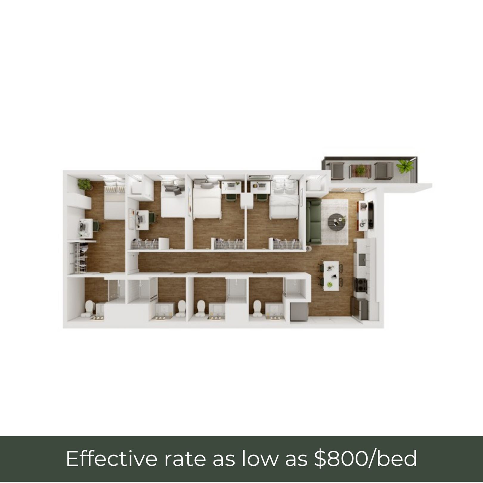 4BR/4BA - F - 4.1 Furnished