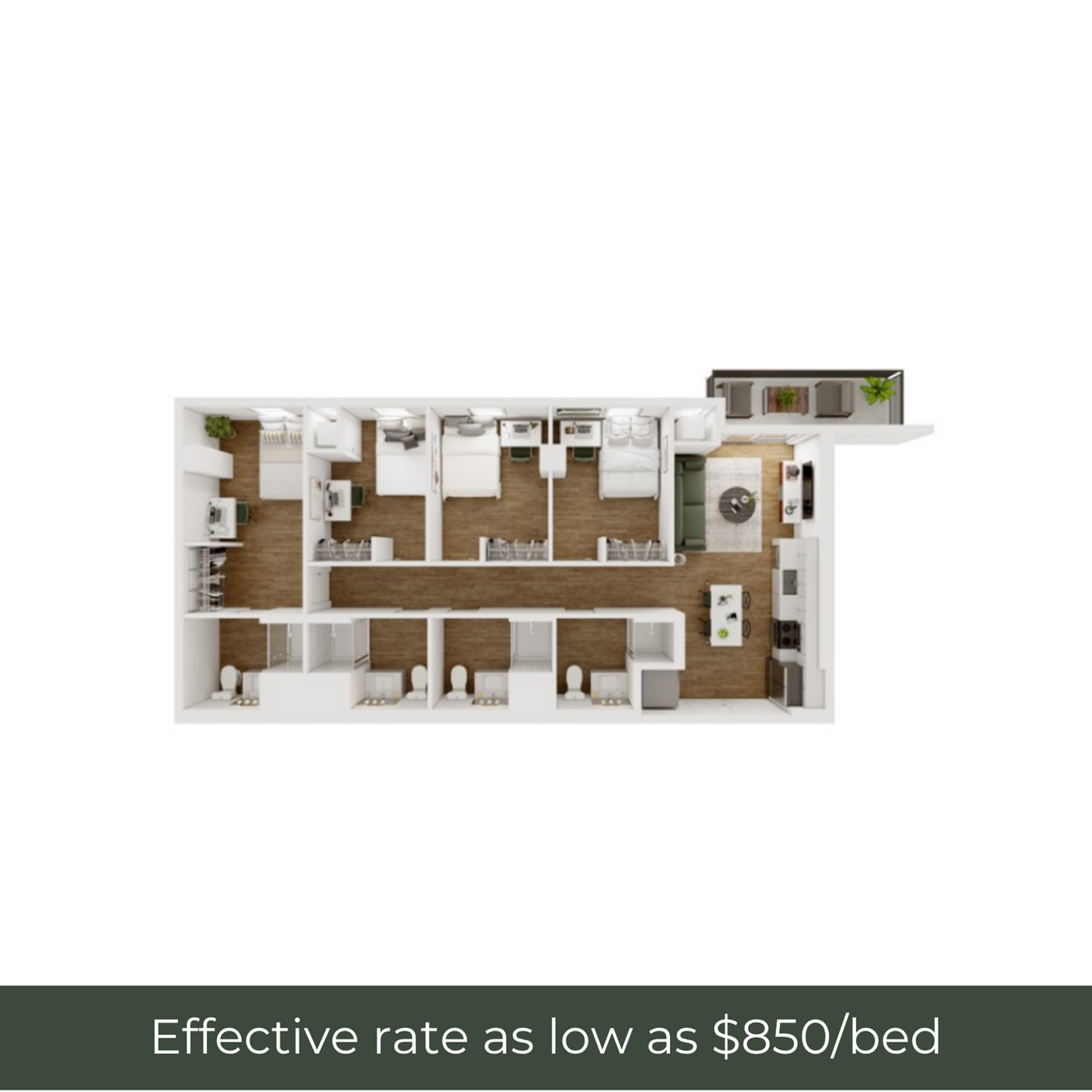 4BR/4BA - F - 4.2 Furnished