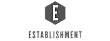 Sleek and modern logo featuring a geometric hexagon with an 'E' inside, representing Establishment.