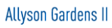 Allyson Gardens II logo in sleek blue typography.