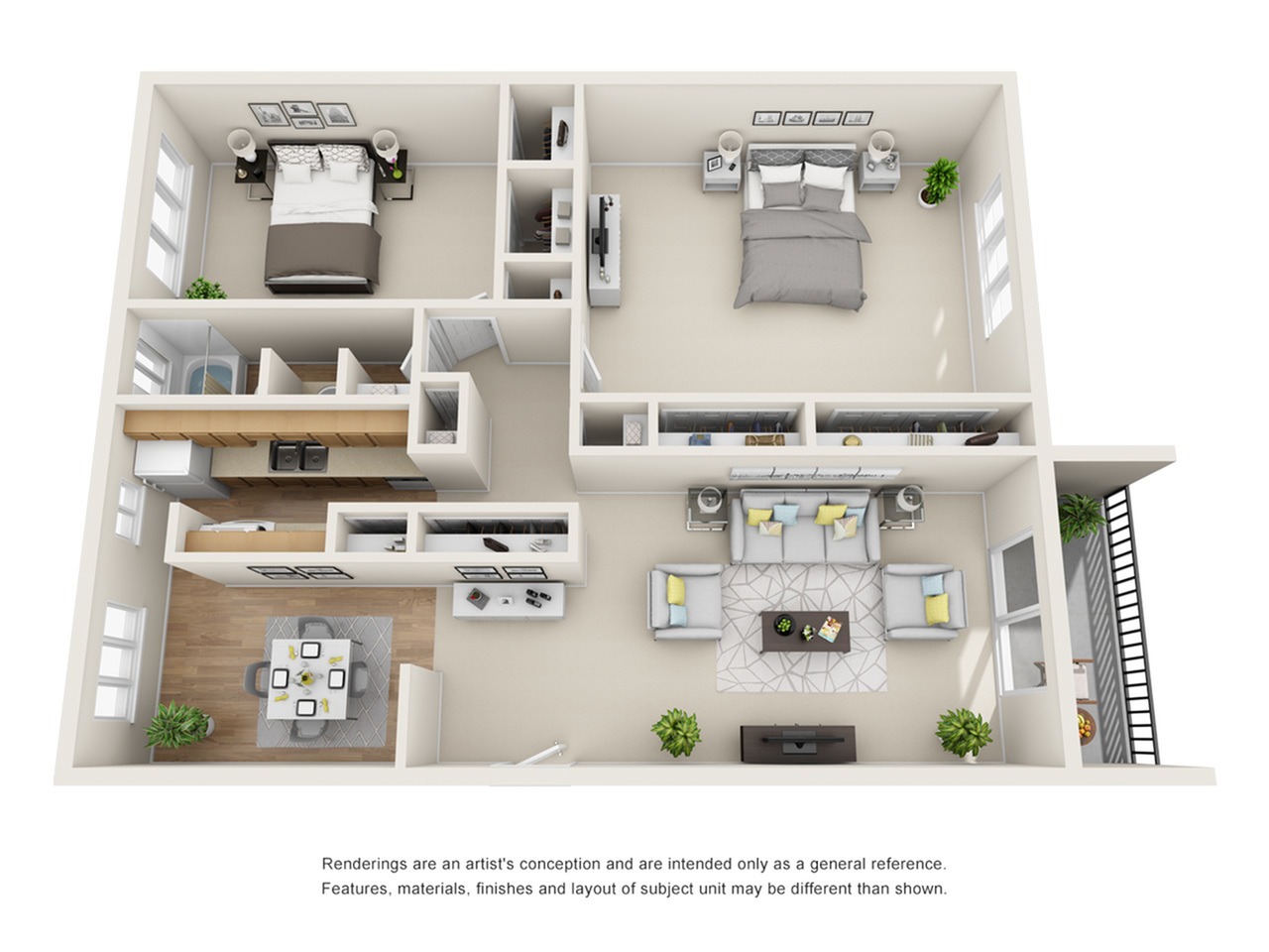 2 Bedroom 1 Bathroom