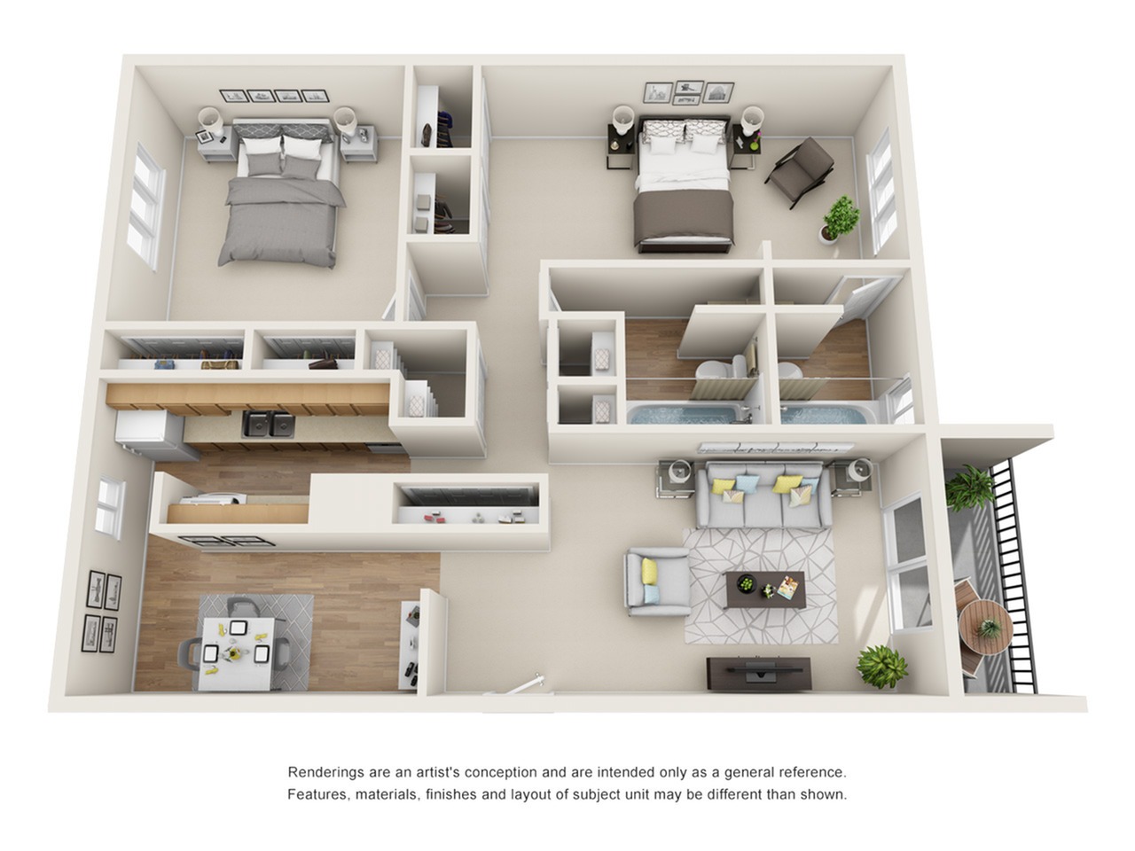 2 Bedroom 2 Bathroom
