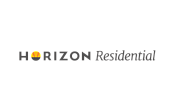 Horizon Residential logo featuring a stylized sun setting over the horizon within the letter 'O'.