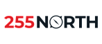 Dynamic 255 North logo featuring bold red and black typography with a compass icon.
