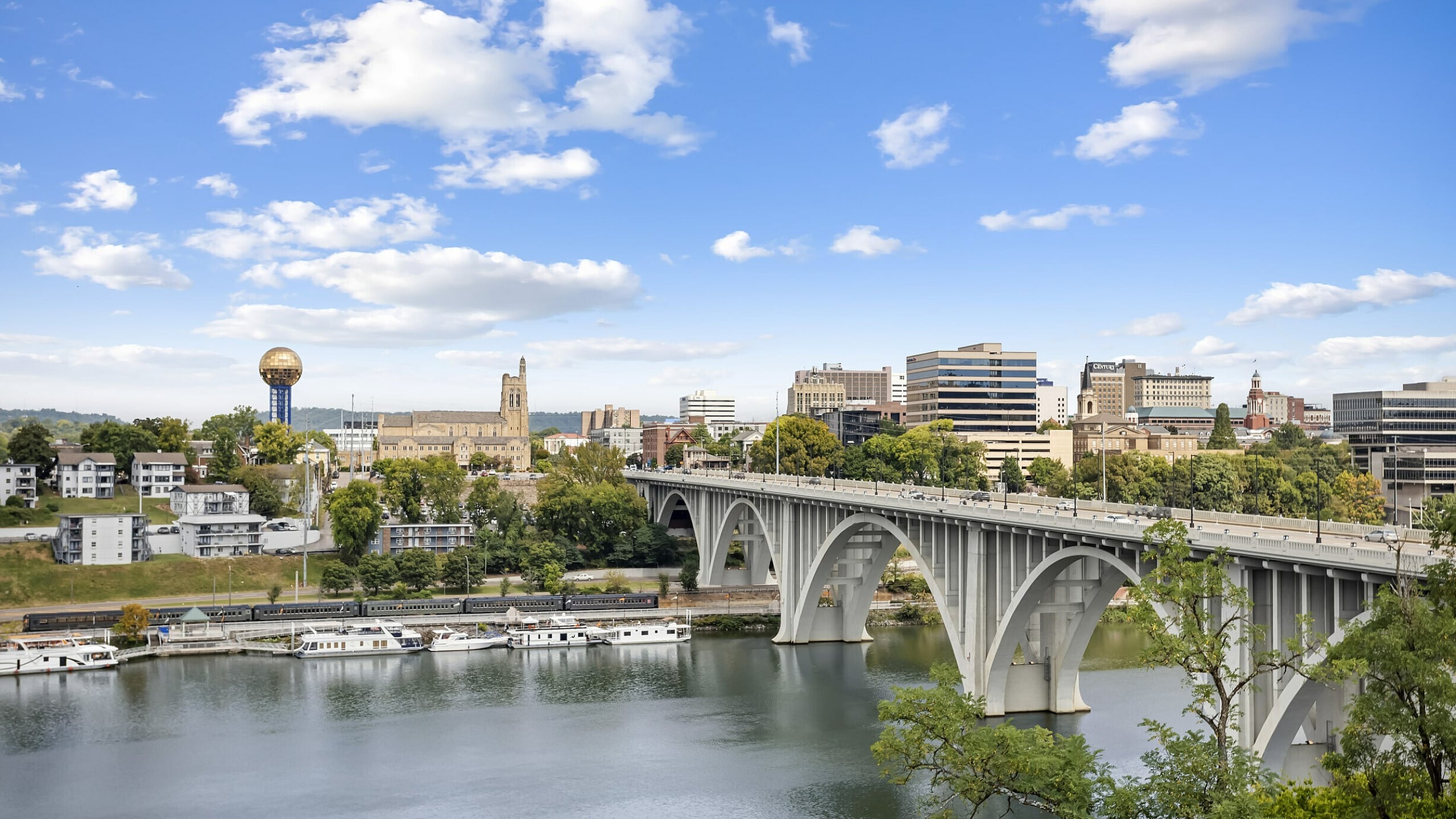 View of bridge over Tennessee River from the point of view above 303 Flats