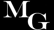 Elegant black and white logo featuring large M and G letters with stylish typography.