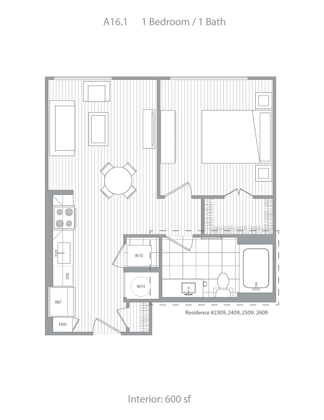 1B 1 Bed Apartment Hanover 8th Street