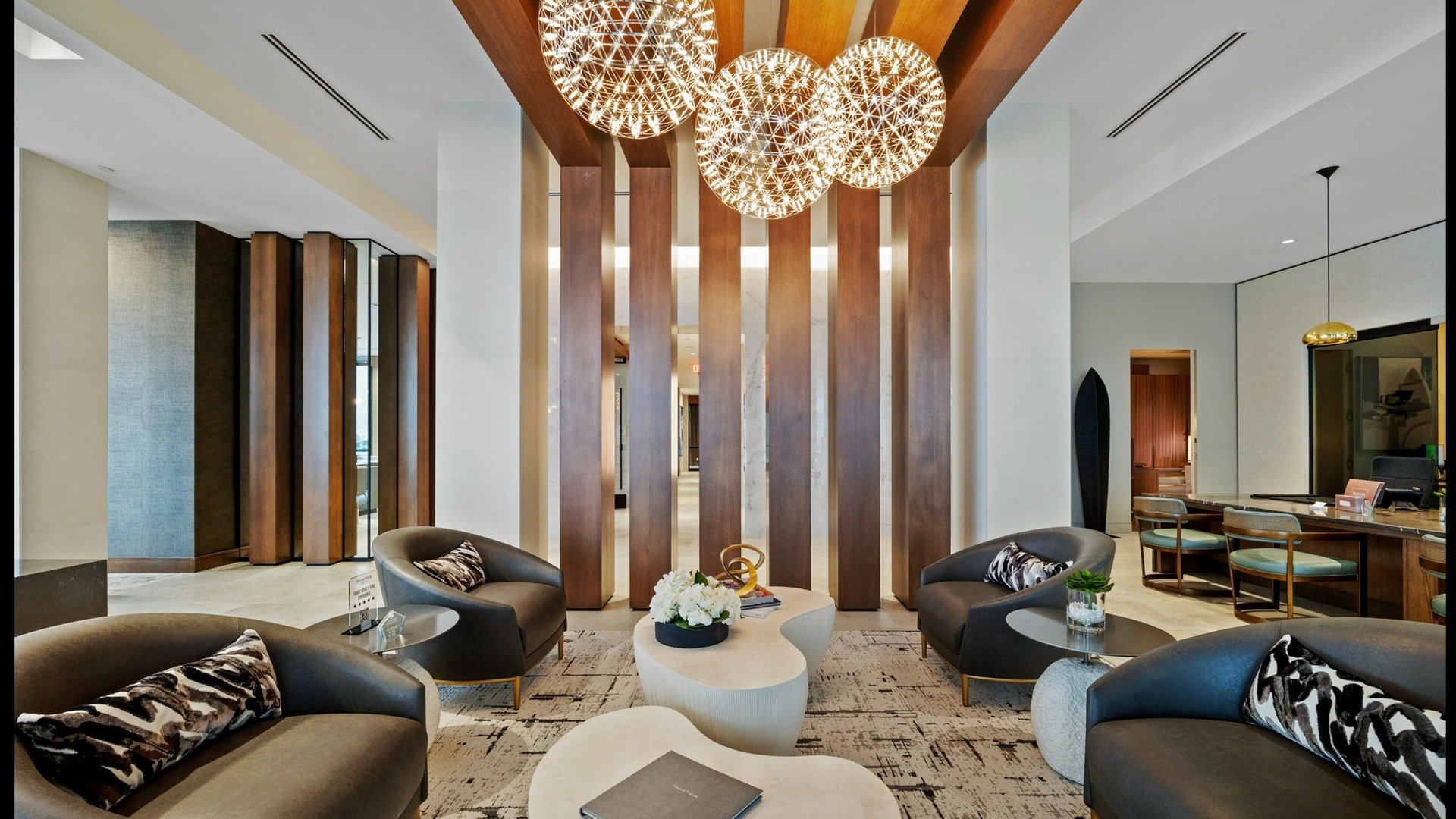 lobby entrance with chairs and tables