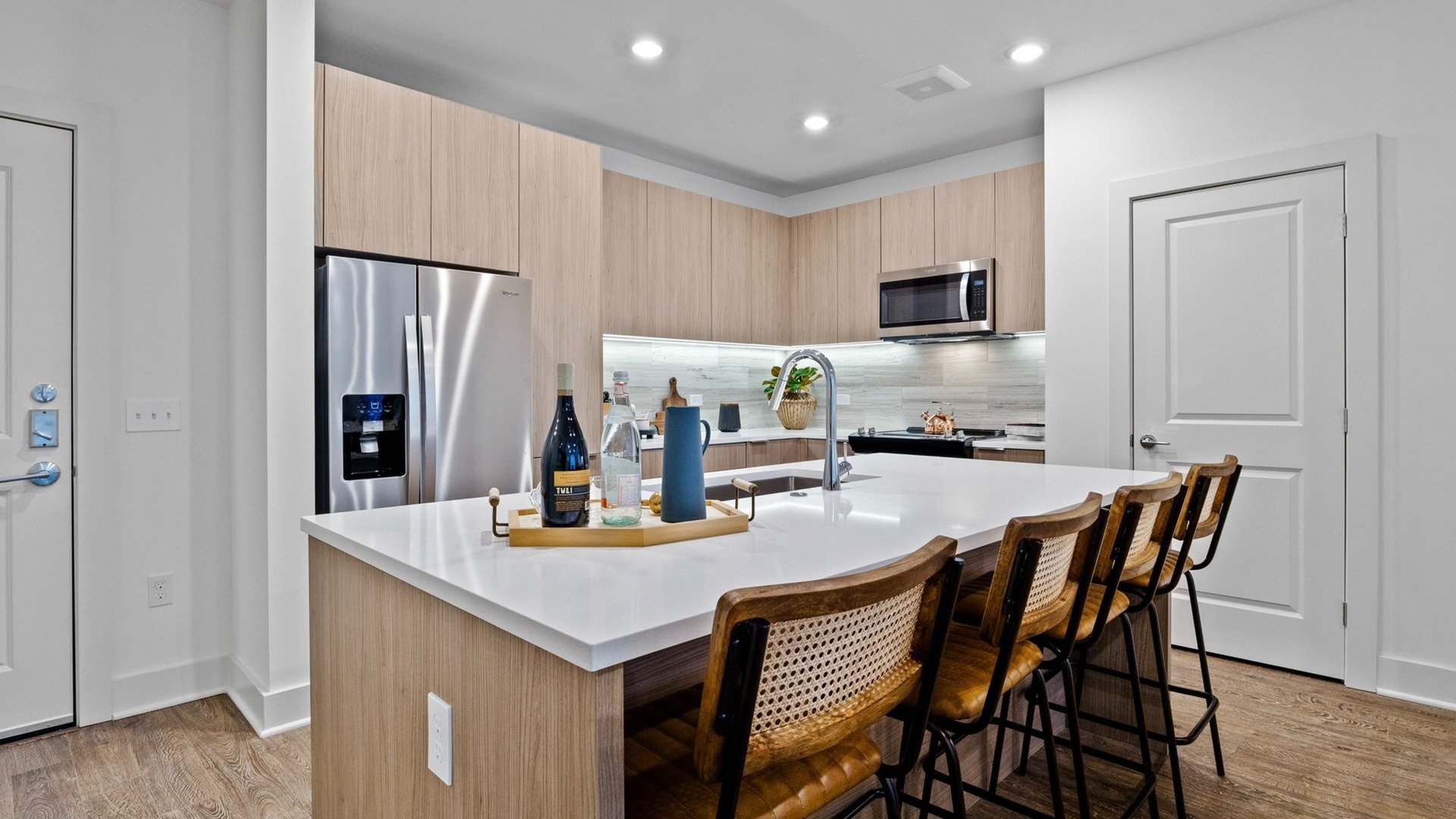 kitchen with neutral tone finishes