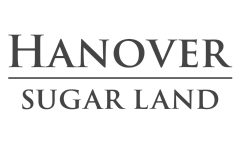 Elegant Hanover Sugar Land logo with sophisticated typography, perfect for luxurious apartment living.