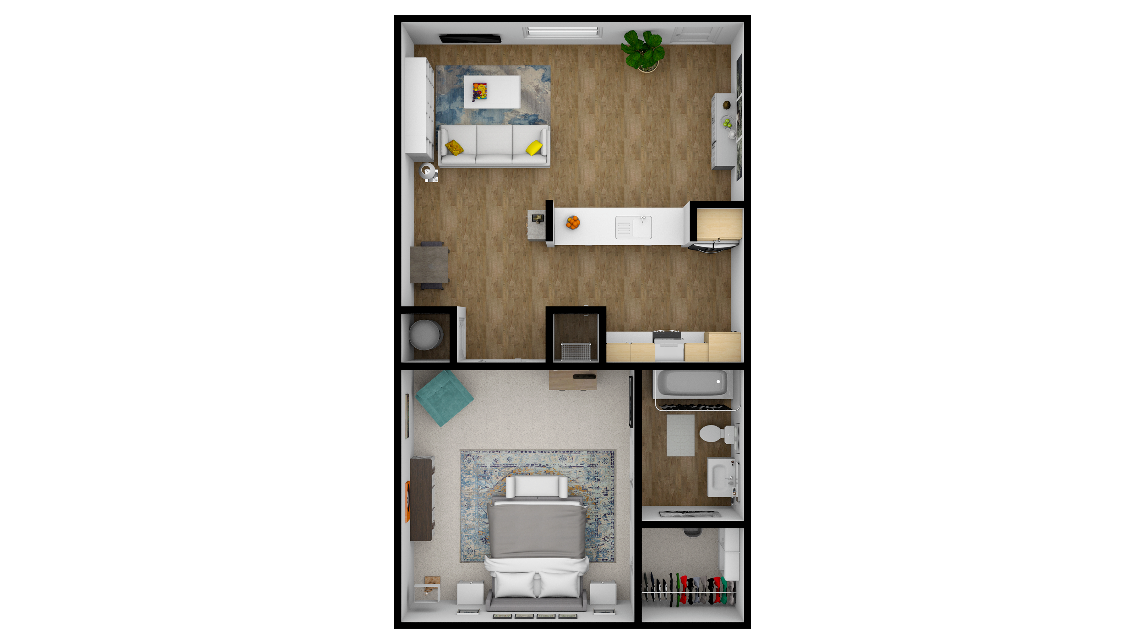 Prosper Azalea 1 Bed 1 Bath 550 Sq Ft