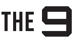 Modern logo design featuring bold text 'THE 9' with a sleek, minimalist style.