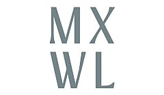Elegant logo design featuring the letters MXWL in sophisticated gray tones.