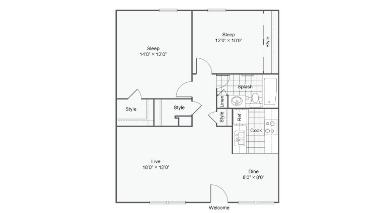 The Hub at Baton Rouge Apartment Homes Apartments For Rent Baton Rouge LA 70808 Floor Plan
