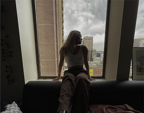 Resident in Window - Luxury Student Housing Apartments in Downtown Denver, CO near University of Colorado Denver, MSU Denver, and University of Denver