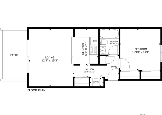 One Bedroom - 680 square feet