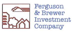 Logo for Ferguson & Brewer Investment Company, featuring stylized buildings and trees, conveying a sense of community and growth.