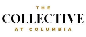 Elegant logo for The Collective at Columbia, showcasing sophisticated typography with a touch of gold.