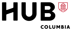Modern HUB Columbia logo with a contemporary design and red shield emblem.