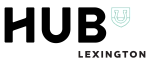 Modern logo design featuring a sleek horseshoe emblem above the word Lexington, exuding sophistication and elegance.