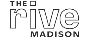 Bold and modern logo for The Riv Madison, symbolizing upscale and contemporary living.