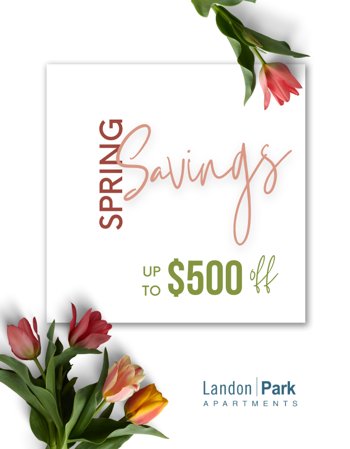 OFFER EXTENDED: Save up to $500 when you move into your new apartment home by March 31!<br><br>*Some restrictions apply. Contact leasing office for details.