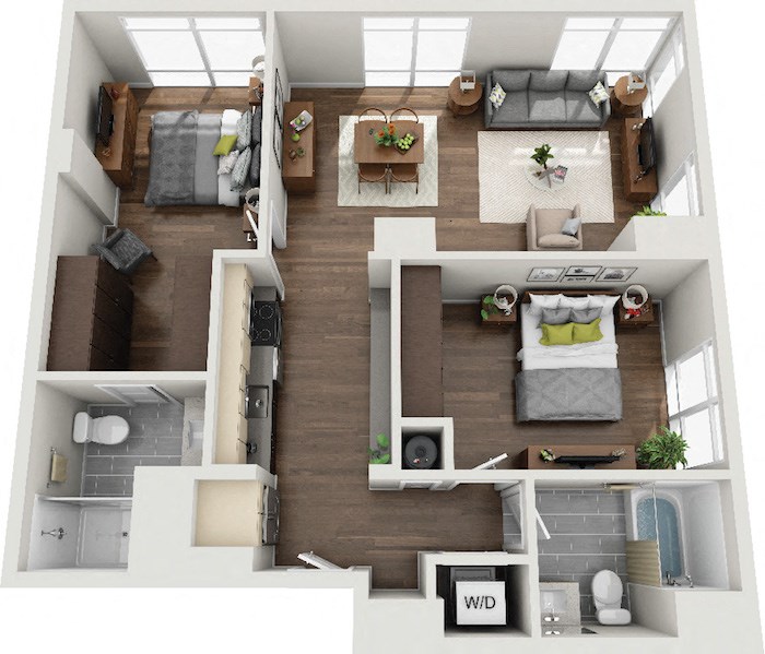 Floor plan layout diagram for Foxley