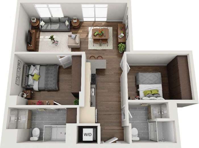Floor plan layout diagram for Harlow