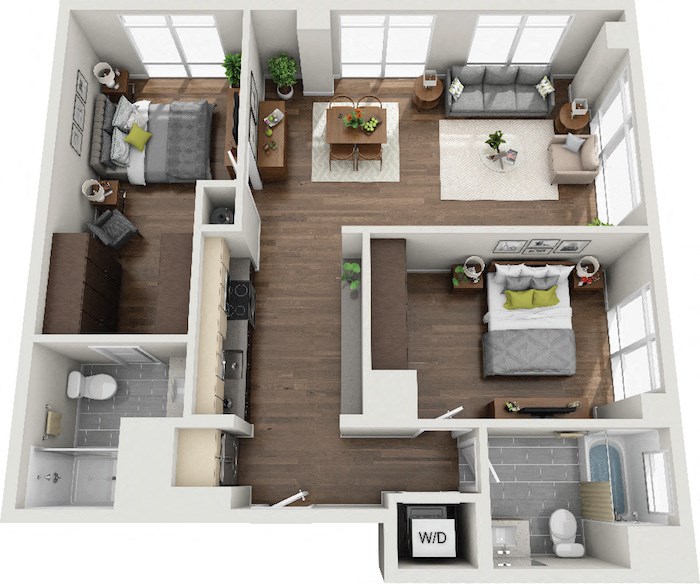 Floor plan layout diagram for Peryn
