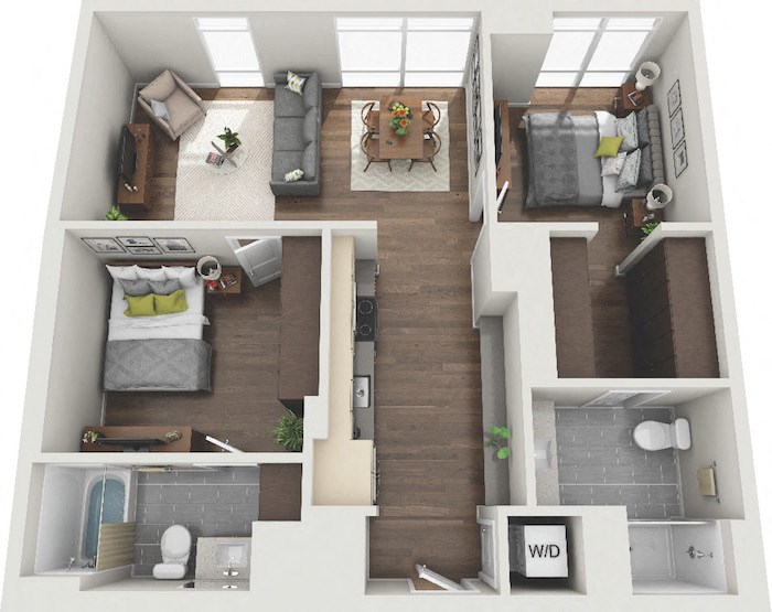 Floor plan layout diagram for Sawyer
