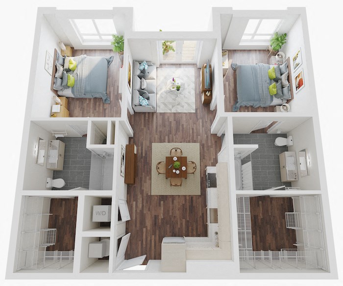 Floor plan layout diagram for Monroe