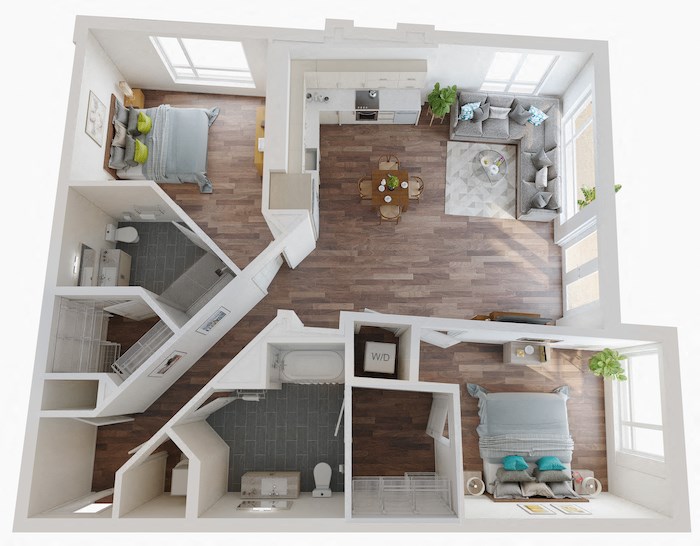Floor plan layout diagram for Piedmont