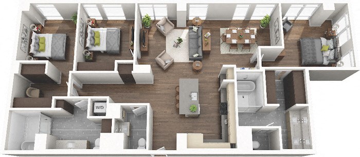 Floor plan layout diagram for Watts