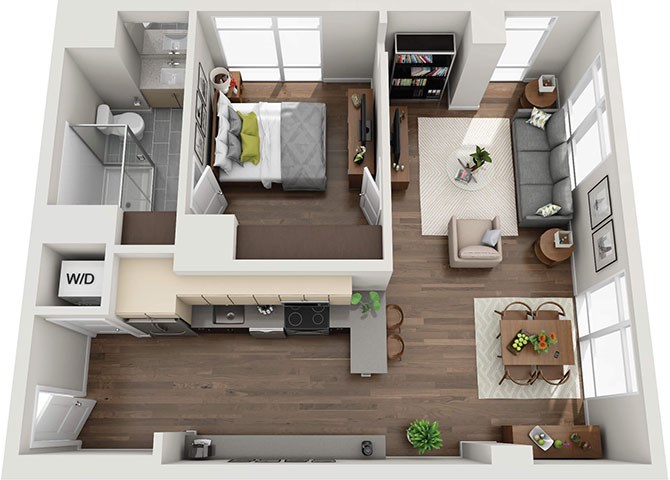 Floor plan layout diagram for Caxton