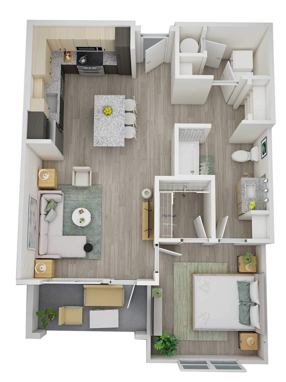 Floor plan layout diagram for Hideaway