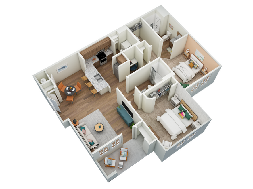 Floor plan layout diagram for Sanibel