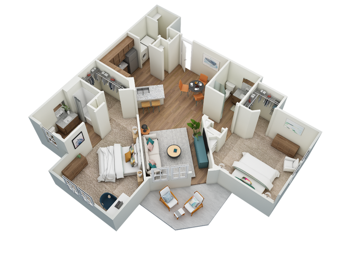 Floor plan layout diagram for Delray