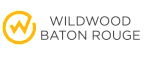 Sleek Wildwood Baton Rouge logo with modern typography and a vibrant yellow emblem.