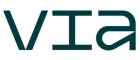 Modern green VIA logo with unique typography