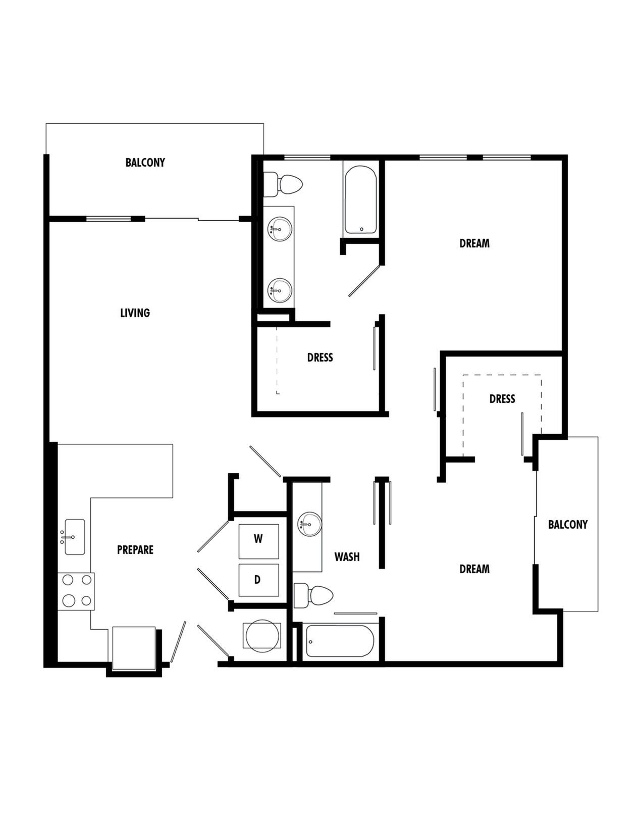 B06 2 Bed Apartment Spectrum on Spring