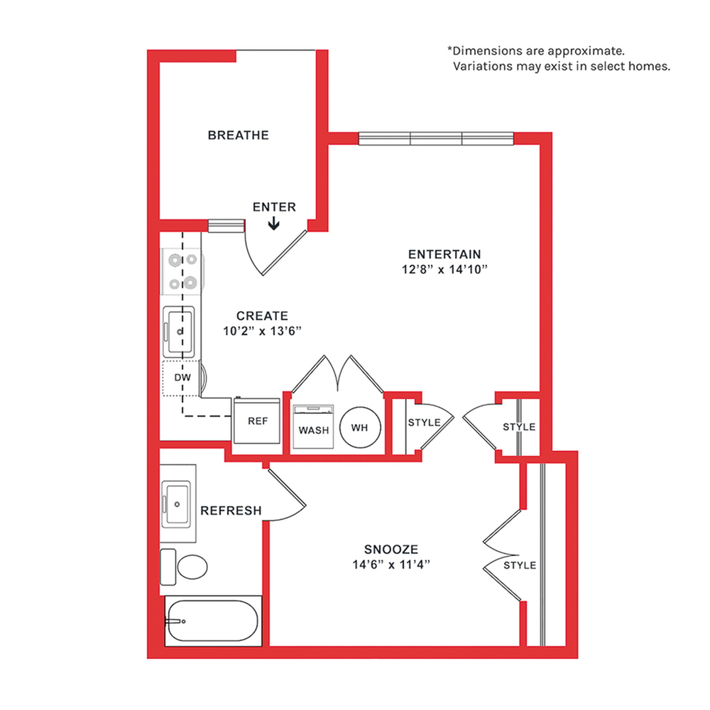 Floor plan layout diagram for S6
