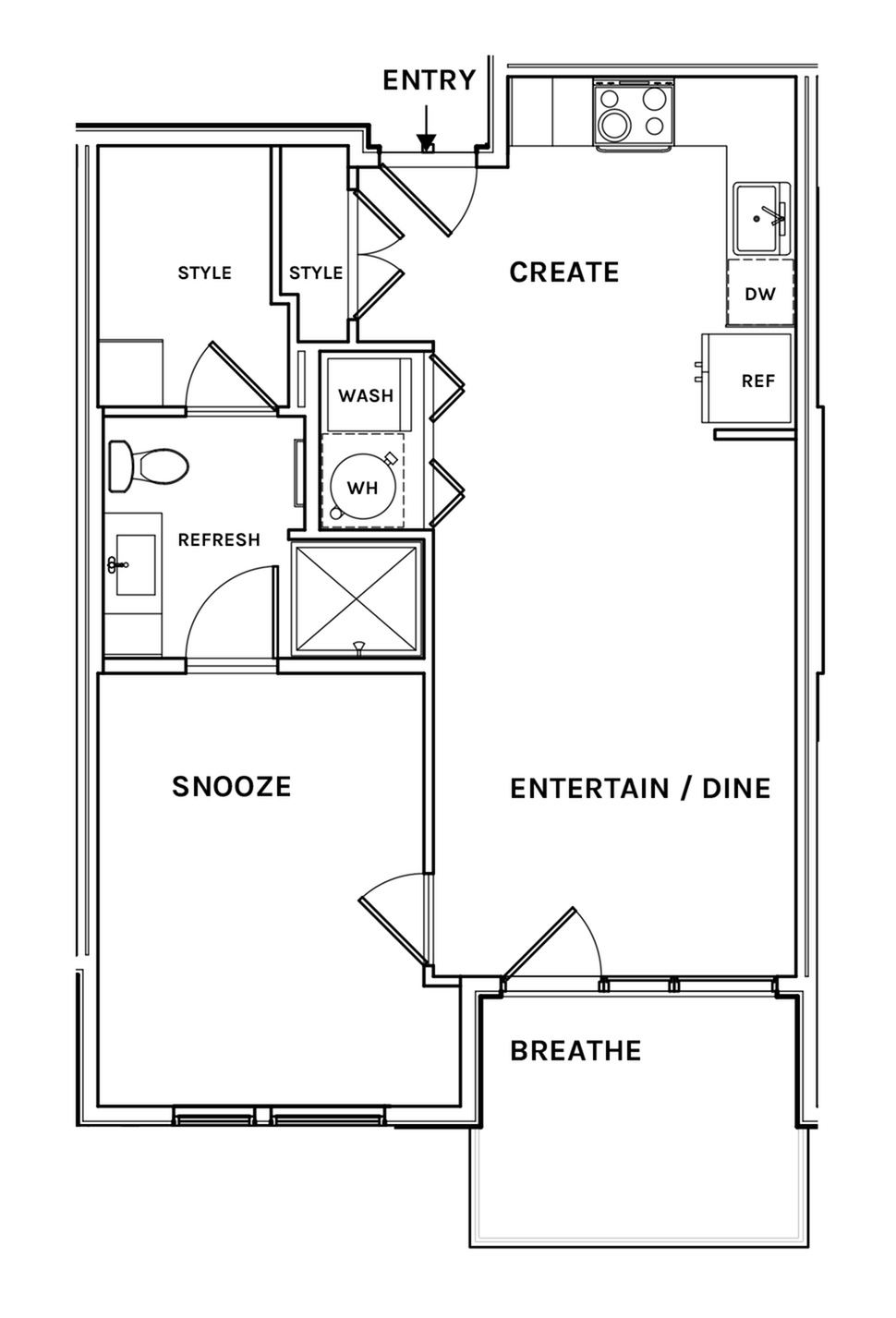 Floor plan layout diagram for A1