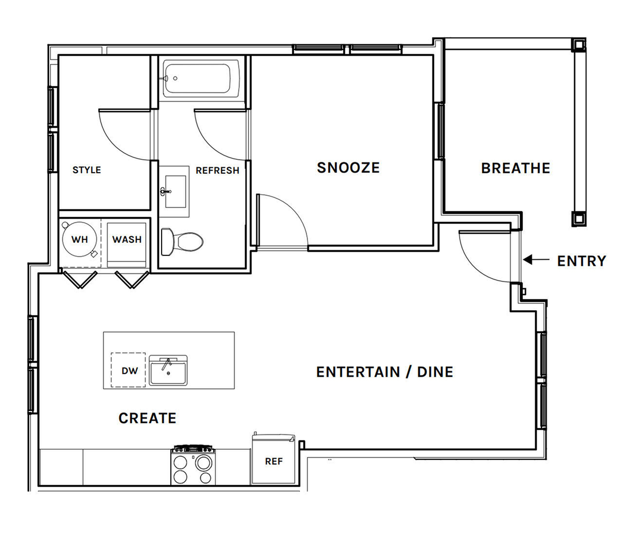 Floor plan layout diagram for A5